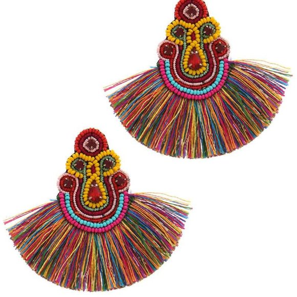 Yamkin Me Tassel Earrings-Multi - Picture 1 of 1